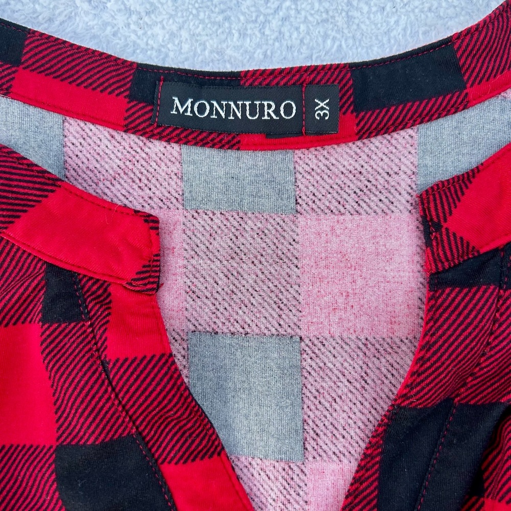 Buffalo Check Shirt Sz. 3x Women’s Plaid Tunic by Murrono - Picture 2 of 6